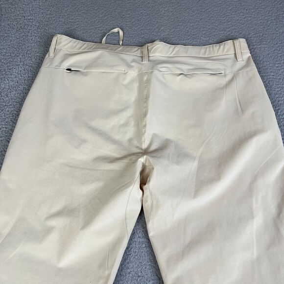 Lot of 2 Fabletics Chino Pants 41x32 Khaki Beige Cream Tapered Athleisure Hiking - Picture 6 of 16